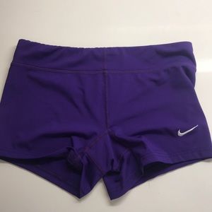 Purple Nike Dri-Fit “game short” spandex- small